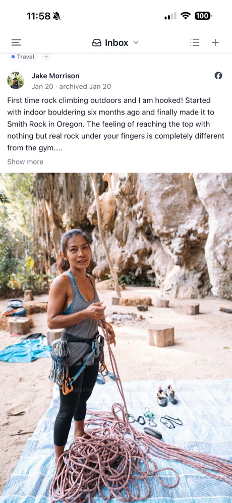 Feed view with archived posts